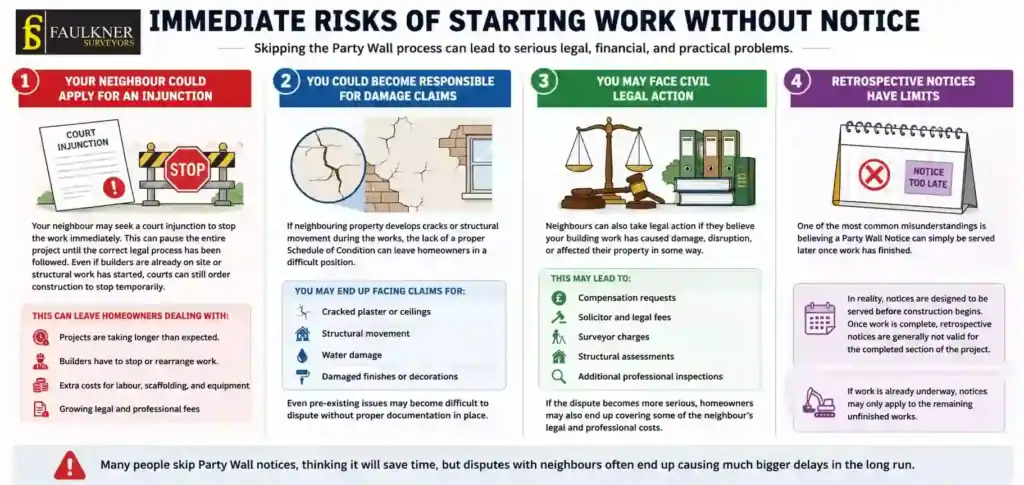 What Happens If You Start Work Without a Party Wall Notice? 1 Immediate Risks of Starting Work Without Party Wall Notice Hoddesdon